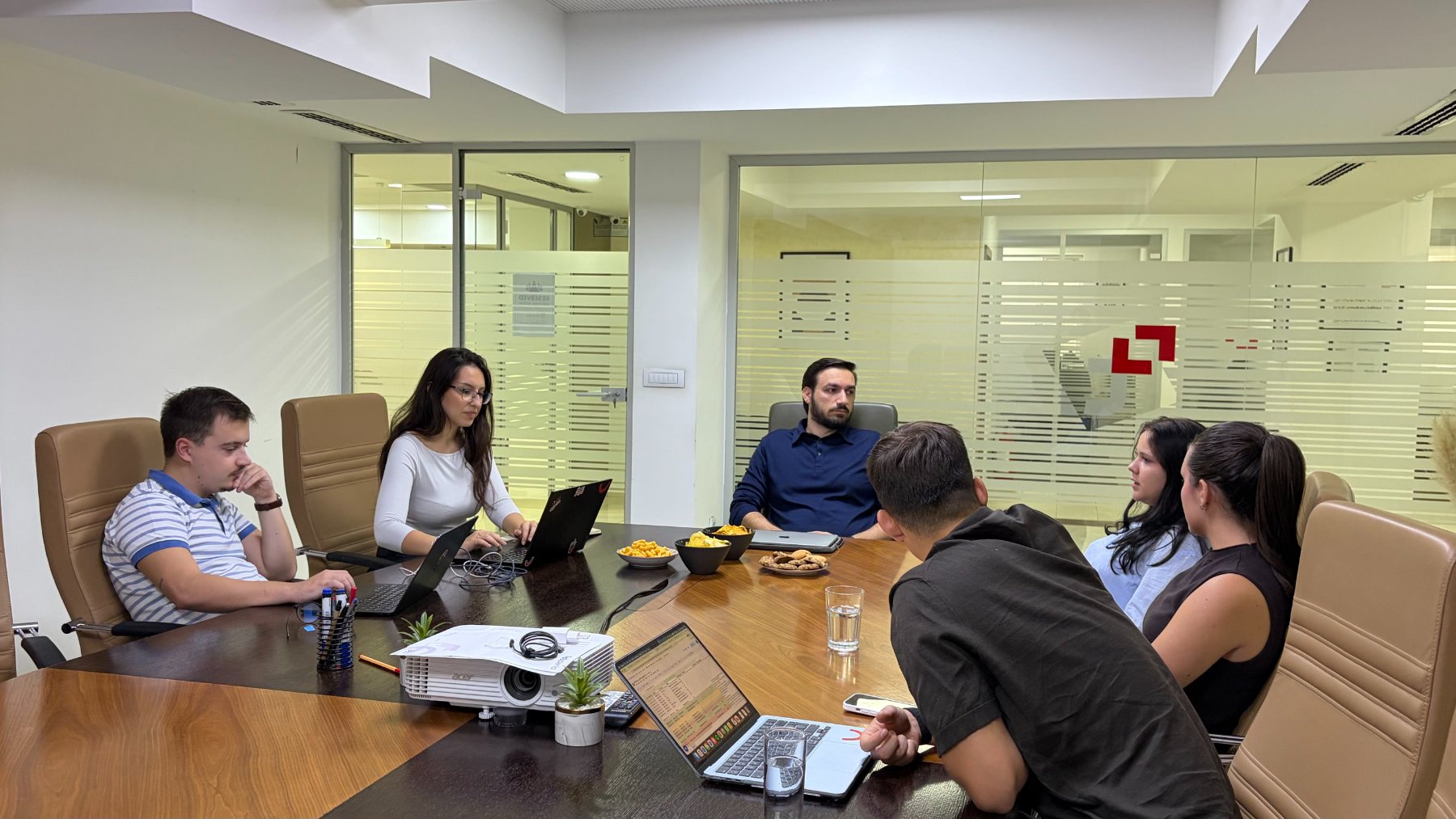Team meeting in the Skopje office