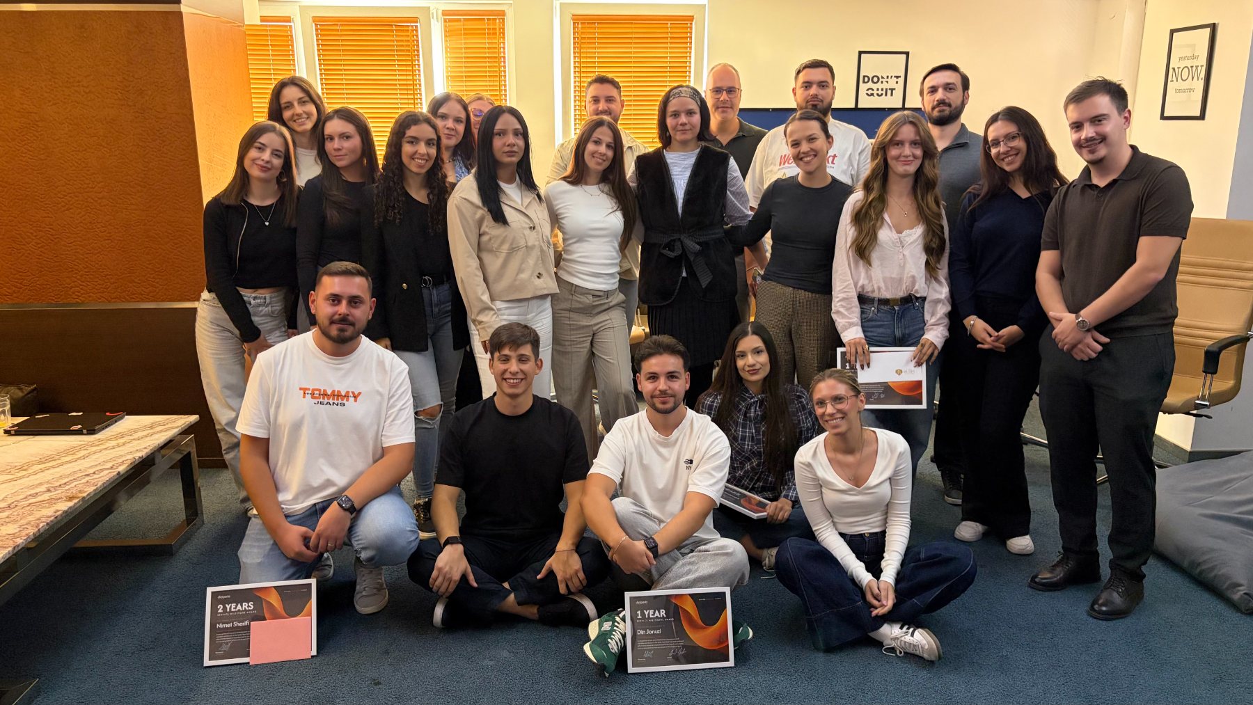 Digiperia team with service awards